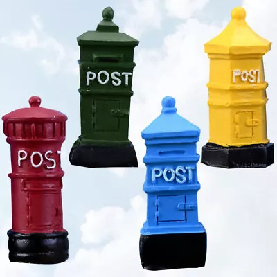 4 PCS Resin Post Box Decor Mailbox Cake Decor Resin Ornament • £5.19