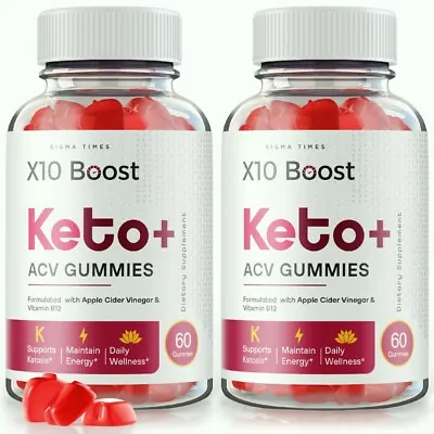 (2 Pack) X10 Boost Keto + ACV Weight Loss Gummies For Increased Energy • $39.95