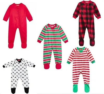 Family Pajamas Unisex Infant Toddler Footed Flannels Christmas 12M 18M 24M A9 • $12.99