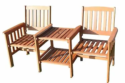 £139.99 • Buy Tropicana Hardwood 2 Seater Garden Bench -Tete A Tete- Love Seat