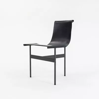 Gratz Industries Laverne TG-10 Sling Dining Chair In Black Leather & Black Frame • $3400