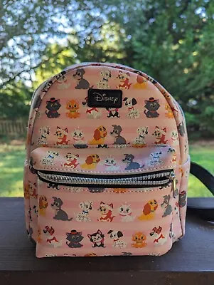 Disney Loungefly Cats Dogs Mini Backpack Pets Pink  • £48.21