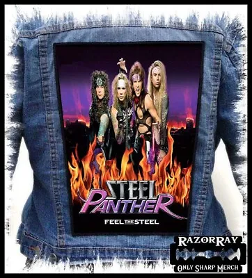 STEEL PANTHER - Feel The Steel - Backpatch Back Patch / Cinderella Quiet Riot  • $20