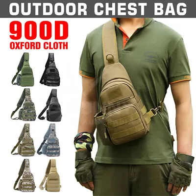 $16.68 • Buy Man Shoulder Backpack Chest Bag Small Sling Cross Body Satchel Bag Outdoor