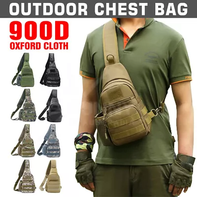 Man Shoulder Backpack Chest Bag Small Sling Cross Body Satchel Bag Outdoor • $14.99