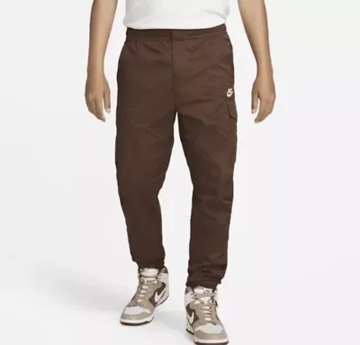 Nike NSW Sportswear Woven Unlined Utility Cargo Pants Brown Men Sz M DD5207-259 • $54.99