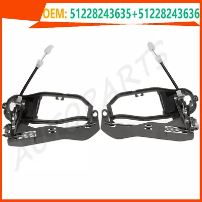 1 Pair Rear Door Handle Carrier For BMW X5 X6 E53 99-06 51228243636 51228243635 • $37.90