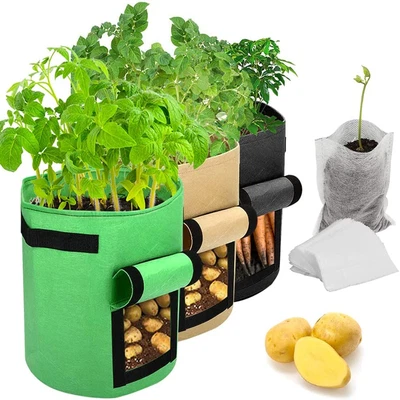 £23.74 • Buy Potato Grow Bags,3 Pack 10 Gallon Plant Growing Bags/Aeration Non-Woven