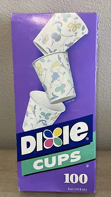 New! Sealed Vintage Dixie 5 Oz Disposable Paper Cups 100 Count Fruits And Vines • $39.99