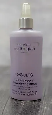 Charles Worthington Results Hair Makeover Blow-Drying Spray 6.75 Oz NOS • $12.99