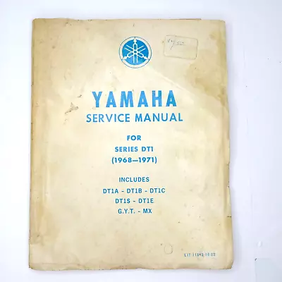 Vintage Yamaha 1968-71 DT1 Shop Service Manual G.y.t MX LIT-11612-14-99 • $64.99