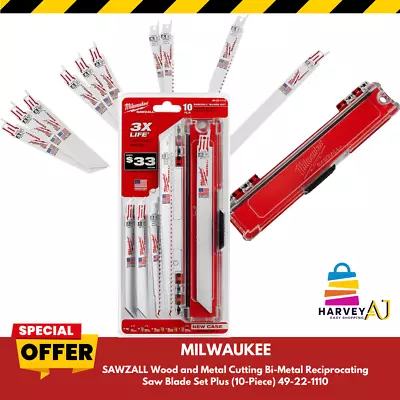 Milwaukee Sawzall Blade Set 10-Pcs Model# 49-22-1110 New • $25.97