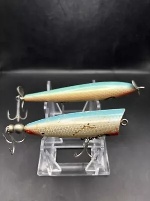 Vintage Fishing Lure Lot! Smithwick Wood Chug & Devil Horse! Wood Baits Blue!! • $6.99