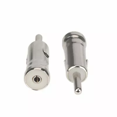 2pcs CAR RADIO STEREO ISO To DIN Plug AERIAL ANTENNA ADAPTOR Connector Universal • £1.88