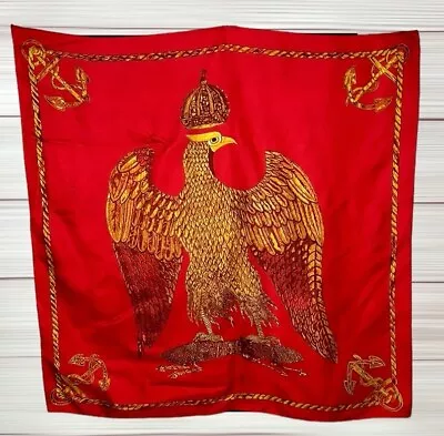 Red Gold Silk Scarf Metropolitan Museum Of Art Napoleonic French Imperial Eagle • $40