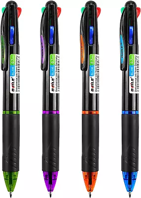 4 Pack Multicolor Ballpoint Pens 4-In-1 0.7Mm Colored Retractable Ballpoint Gift • $14.13