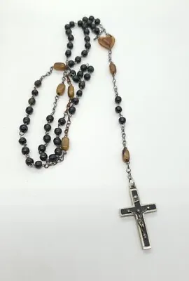 Vintage / Antique Celluloid & Metal Rosary Beads & Crucifix  • £20