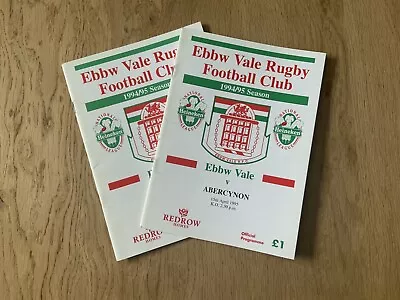 Ebbw Vale RFC V Abercynon RFC -1994/95 Heineken Welsh League Div Two -15/4/1995 • £3.50