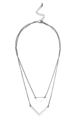 $14.95 • Buy V Shape Pendant Double Layer Necklace For Women