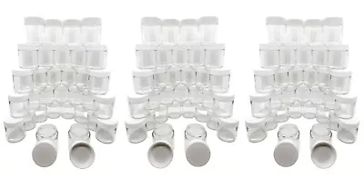 3oz Child Resistant Glass Jars +White Caps For Eighth Or 3.5g Flower (100 Pack!) • $112.99