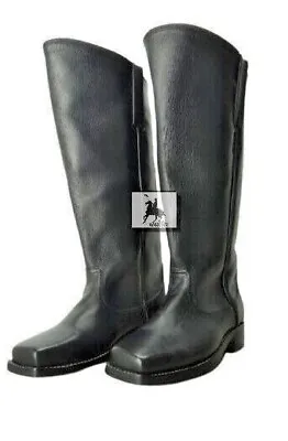 Cavalry US Civil War Men's Black Leather Long Boots • $80