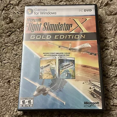 Microsoft Flight Simulator X Gold Edition Acceleration Expansion PC 2008 SEALED • $99.05