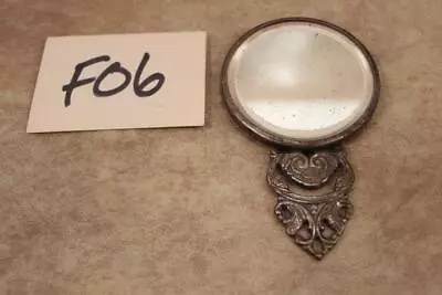 F06 Antique 1900's Hans Jensen Denmark Silver Plate Purse Mirror Vanity • $9.99