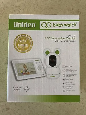 Uniden BW4151 4.3” Digital Wireless Baby Monitor Pan And Tilt Camera - BRAND NEW • $185