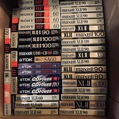 Large Beautiful Lot Of NOS Type Ii High Bias Cassette Tapes Sealed Maxell XL TDK • $200