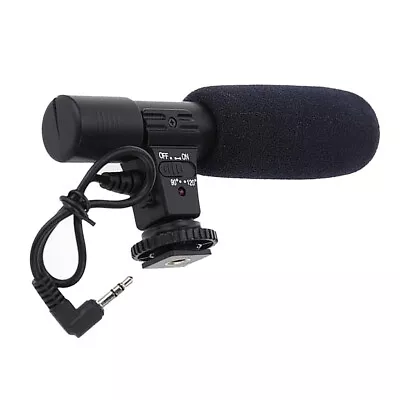 Interview Camera Microphone Video Mic For DSLR Camera DV Camcorder 3.5mm • £12.71