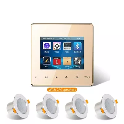 Mini Music Amplifier Ceiling Speaker Bluetooth Waterproof 25W 110-250V 2.8inch • $214.32