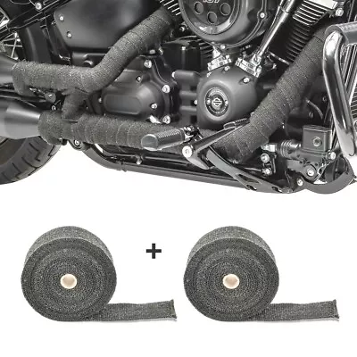 2x Heat Protection Tape 10m For Kawasaki ZRX 1200 R / S Exhaust Tape BK1 • £84.54