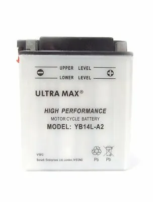 Ultramax YB14L-A2 Gel Battery Yamaha XS 750 • £35.99