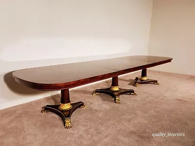 Kindel Furniture Neoclassical Flame Mahogany Claw Foot Dining Banquet Table • $6500