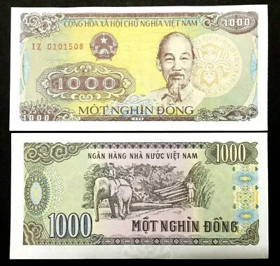 VIETNAM 1000 Dong Year 1988 Banknote World Paper Money UNC Currency Ho Chi Minh • $1.05