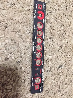 Zapco SX Equalizer Logo Face Plate Red  Real Zapco Logo ! Rare  • $2