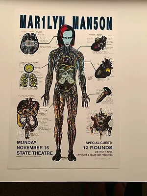 Signed Emek Marilyn Manson Original Rock Concert Poster • $250