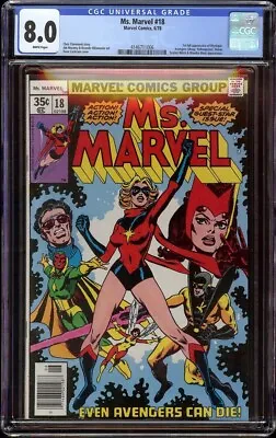 Ms Marvel # 18 CGC 8.0 White (Marvel 1978) 1st Full Appearance Of Mystique • $195