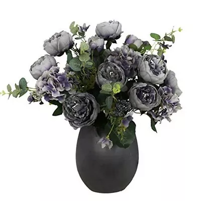 £6.50 • Buy Qianmo Big Artificial Flowers Arrangement Fake Faux Silk Peony Hydrangea Bouque