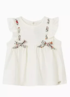 Tartine Et Chocolat Liberty Bows Floral Baby Girls Top - Luxury - Various Sizes • £21.99