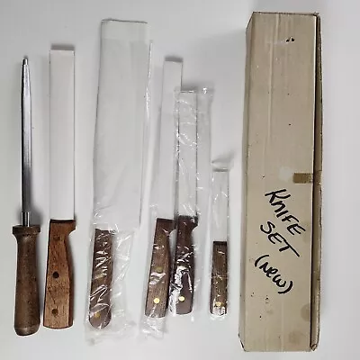 Vintage Old Homestead CHEF Lifetime Cutlery Kitchen Knife Set Japan SHARP NEW • $55.24