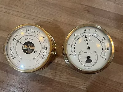2 Vintage Van Cort Barometer Thermometer Hygrometer Made In France • $100