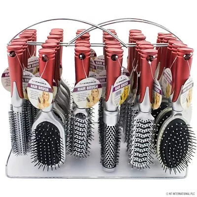 New Set Of 6 Assorted Hair Styling Brushes Hairdressing Salon Women  Brush Comb • £9.95