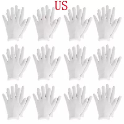 Cotton Gloves Dry Hand Moisturizing Cosmetic Eczema Spa Jewelry Inspection • $11.15