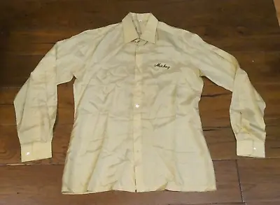 Mickey Cohen Crime Mafia Boss Worn And Owned Silk Name Stitched Satin Shirt • $699.99