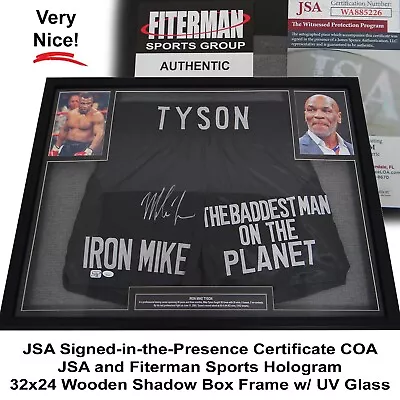 Mike Tyson Heavy Weight Boxing Champ Autographed Trunks In Display Case -JSA COA • $494.95