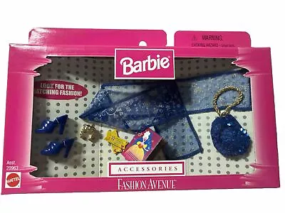 Vintage 1990’s Barbie Fashion Avenue Accessories Opera Scarf Bag Ring #20963 NIB • $12.99