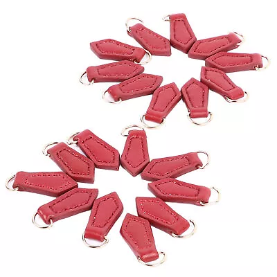 (Gold Ring)Leather Zipper Pull 20pcs Perfect Match Easy Installation Zipper • $35.37