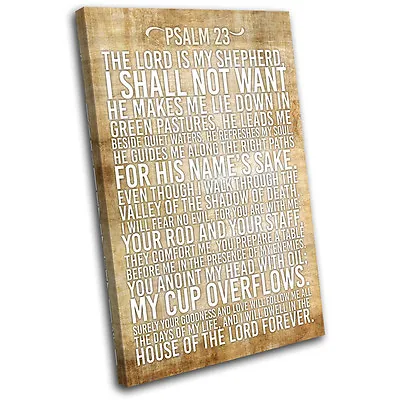 Inspirational Quotes Bible Religion SINGLE CANVAS WALL ART Picture Print VA • £34.99