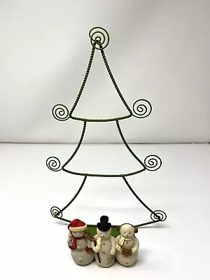 Hallmark Christmas Card Holder Photo Snowmen Vintage • $9.95